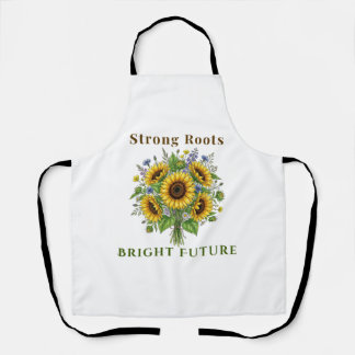 Tablier Tournesols en fleurs Art botanique floral Cadeau