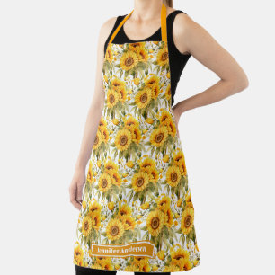 Tablier Tournesols Féminins Floraux 