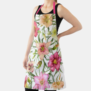 Tablier Tous les jours sur l'impression botanique florale