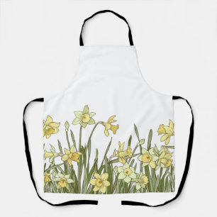 Tablier tout-en-dessus avec jonquilles jaunes