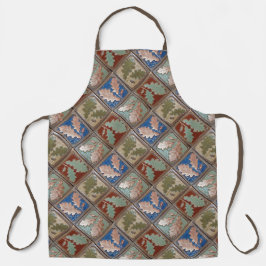 Tablier tout-en-dessus avec pinte en feuilles de c