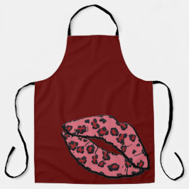 Tablier Tout-En-Dessus Leppard Leppard Lips Cuisine Apron