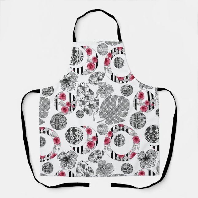 Tablier tout-en-dessus, rouge et noir, Quilting (Recto)
