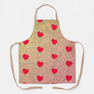 Tablier Tout-En-Plan Coeur & Beige