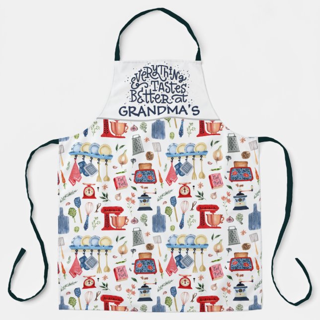 Tablier Tout Goûte mieux à grand-mère (Recto)