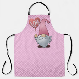 Tablier Tout rose sur les coeurs roses Gnome Kitchen Apron