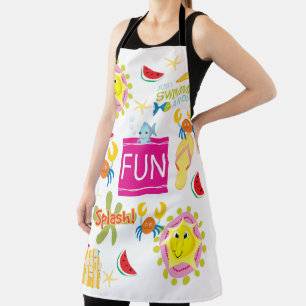Tablier Tout sur Imprimer Apron Beach House Fun Chef
