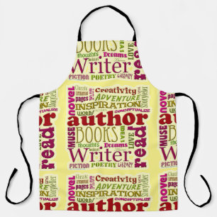 Tablier Tout sur les auteurs Wordy Fun Motif