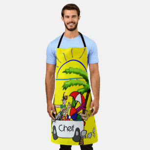 Tablier Tout sur l'impression Apron Beach Chef