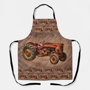 Tablier Tracteur rouge antique