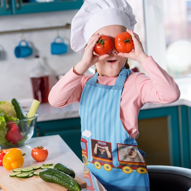 Tablier Train Jouet Toddler Boys Birthday Blue (Créateur téléchargé)