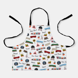 Tablier Train Motif Petit Garçon Prénom Choo Choo Enfants