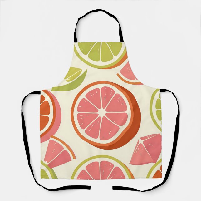 Tablier Tranches de pamplemousse orange citron vert vibran (Recto)