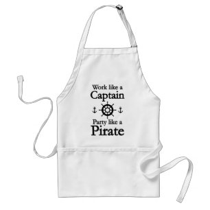 Tablier Travail comme un capitaine Party Like A Pirate