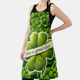 Tablier Trèfle à quatre feuilles Saint Patrick