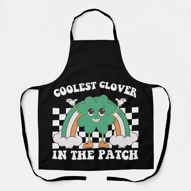 Tablier Trèfle le plus cool du patch Saint-Patrick (Recto)