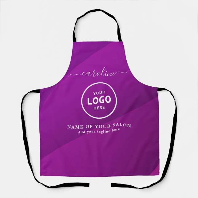 Tablier  Trendy Modern Salon Logo Apron (Recto)