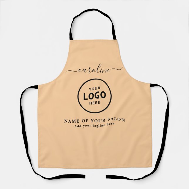 Tablier  Trendy Modern Salon Logo Apron (Recto)