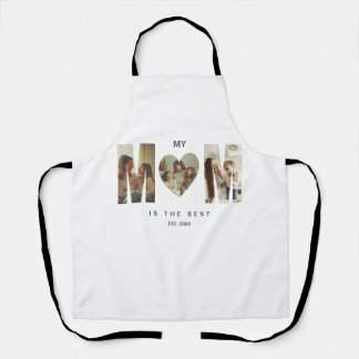 Tablier Trendy Personalized Photo MOM Heart Apron