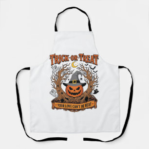 Tablier Trick Or Treat Halloween Citrouille Sorcière Chape