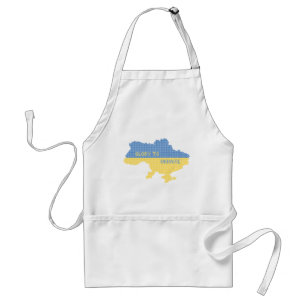 Tablier Tricot Ukraine texte de la carte d'Etat Gloire à l