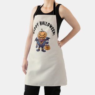Tablier Tricoter ou traiter   Joyeux Halloween