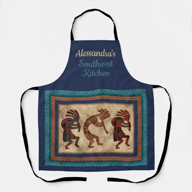 Tablier Trio Kokopelli personnalisé (Recto)