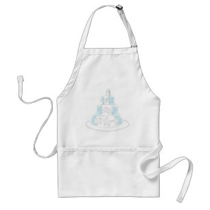 Tablier Trois niveaux de mariage hivernal gâteau de neige