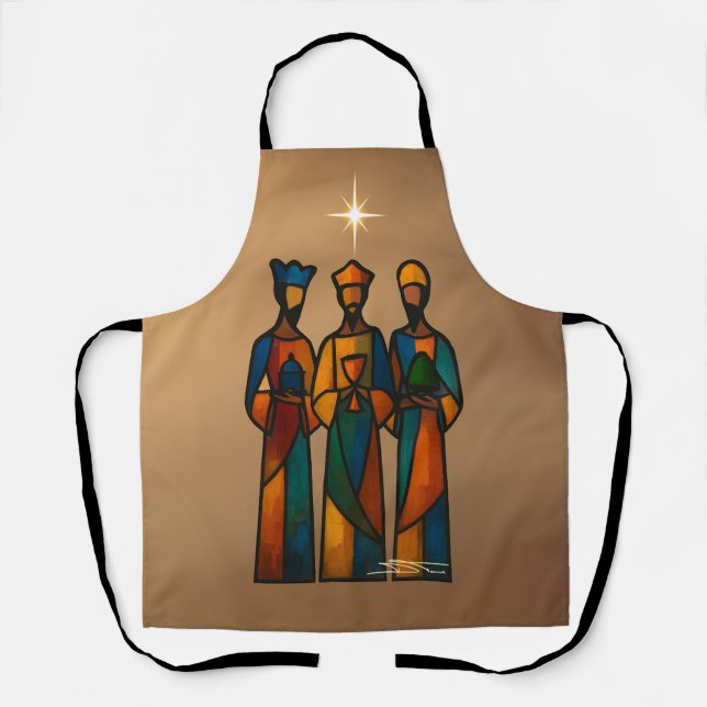 Tablier Trois Sages Abstraits (Recto)
