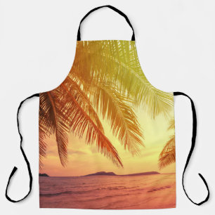 Tablier Tropical Beach Paradise : Paysage serein.