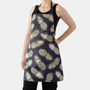 Tablier Tropical Golden Ananas Girly Chic Motif