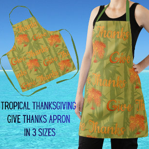 Tablier Tropical Remercions Action de Grâce Palmier