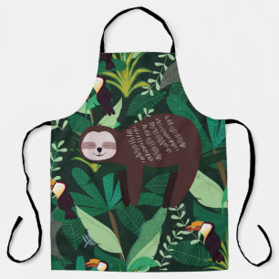 Tablier Tropical Sloth : Cartoon Motif sans couture
