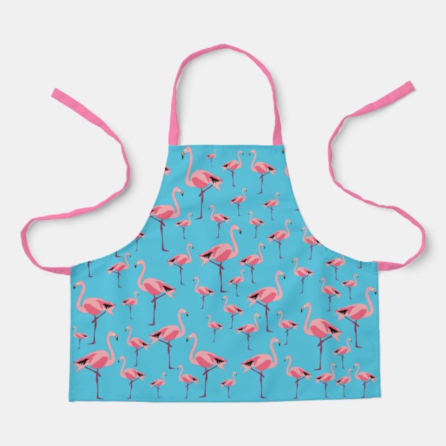 Tablier Tropical Summer Pink Flamingo Pattern (Recto)