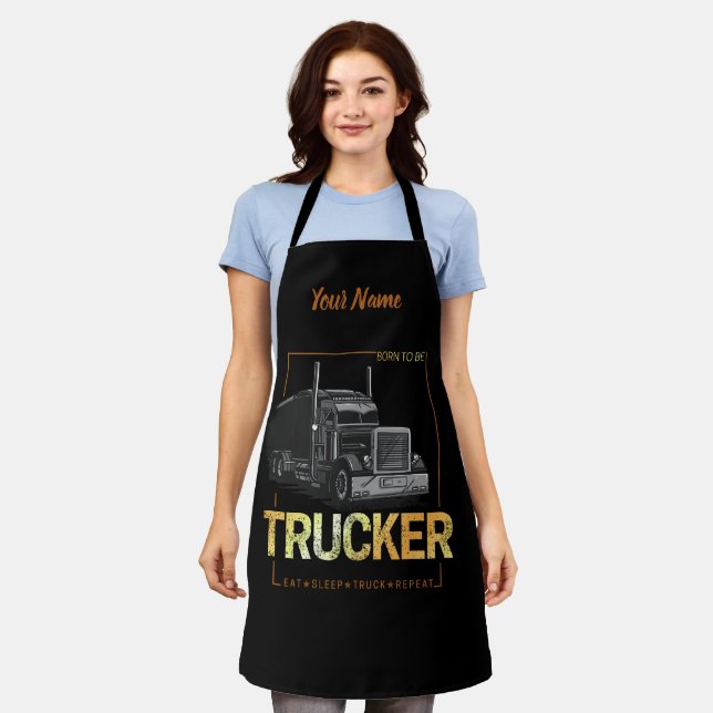 Tablier Trucker Né Pour Être Conducteur Rétro Camion Vinta (Porté)