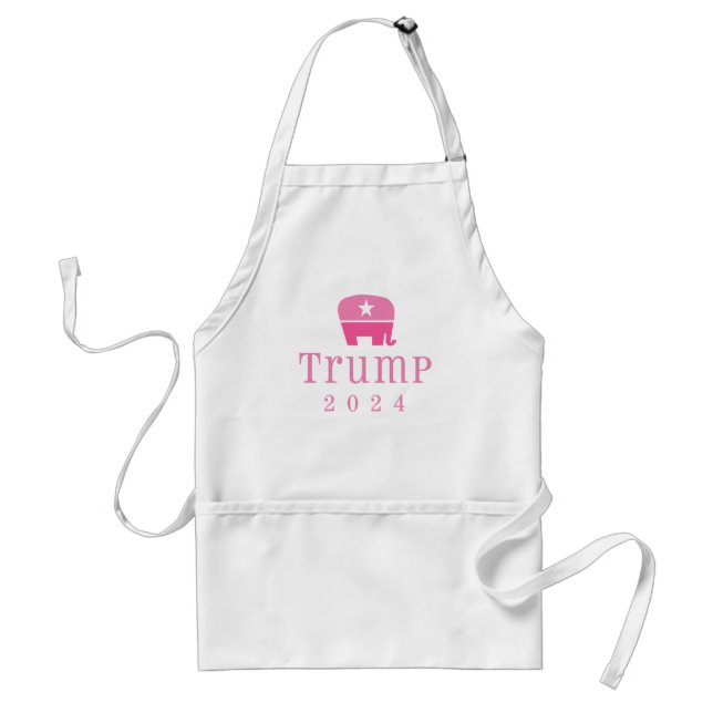 Tablier Trump 2024 Eléphant rose mignon (Devant)