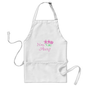 Tablier Tshirts et cadeaux de la nouvelle tante rose Fleur