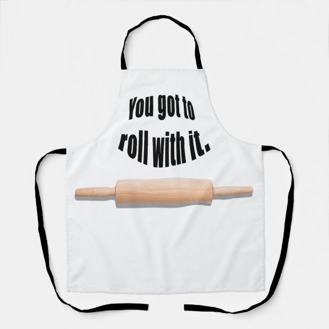 Tablier Tu dois rouler avec le boulanger (Recto)