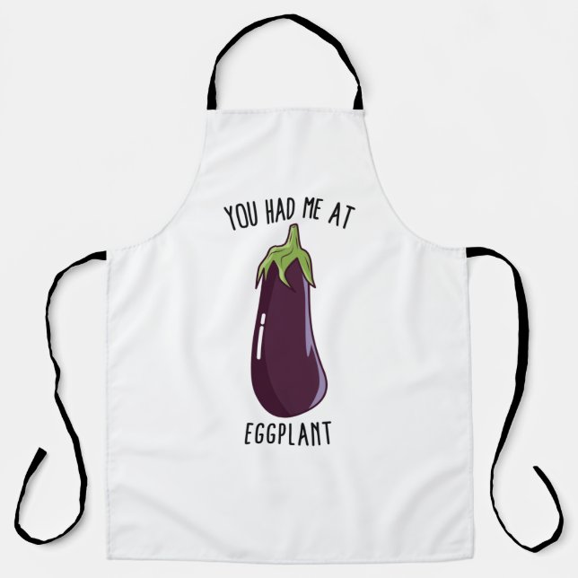 Tablier Tu M'As Eu À Eggplant (Recto)