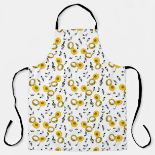 Tablier Tuba Music Notes Motif