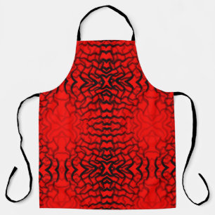 Tablier Tubulaire Noir Et Rouge