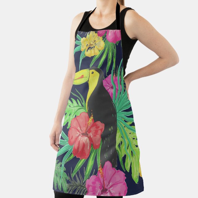 Tablier Tucan tropical et forêt tropicale Feuille (Insitu)