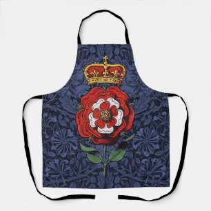 Tablier Tudor Rose rouge et blanc