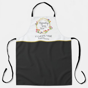 Tablier Tulipes modernes personnalisées Gold & Black Event