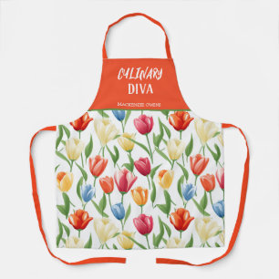 Tablier Tulipes personnalisées Motifs