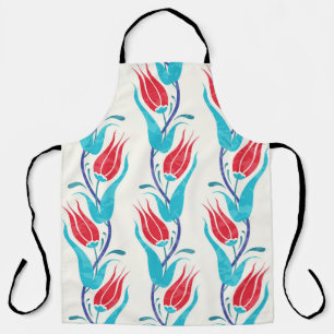 Tablier Tulipes Turques : Motif Traditionnel Sans Couture.
