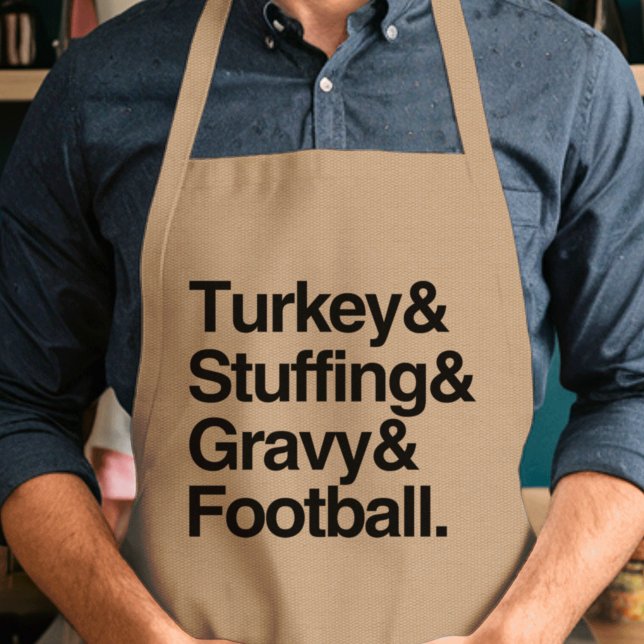 Tablier Turquie & farce & Gravité & Football Thanksgiving (Créateur téléchargé)