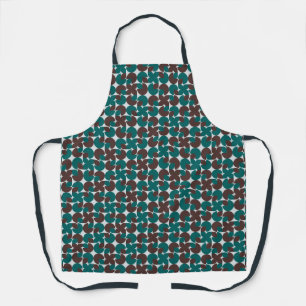 Tablier turquoise et Brown rétro