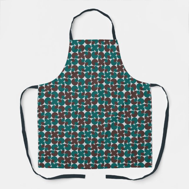 Tablier turquoise et Brown rétro (Recto)