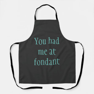 Tablier Turquoise Fun Quirky Loves Fondant Femme